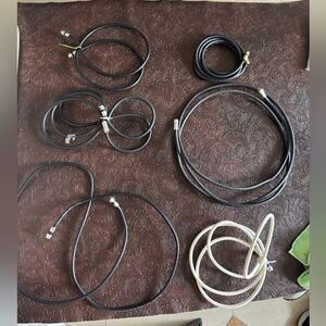 Assorted Black and White Cables